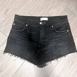 ASOS relaxed black denim shorts